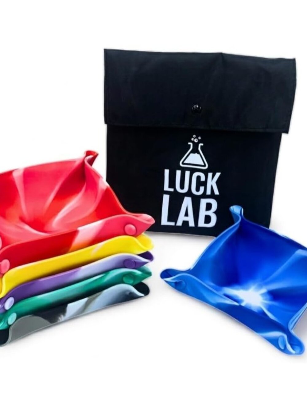 Board Game Token Trays, 6-Pack Folding Silicone Swirl Color Bowls